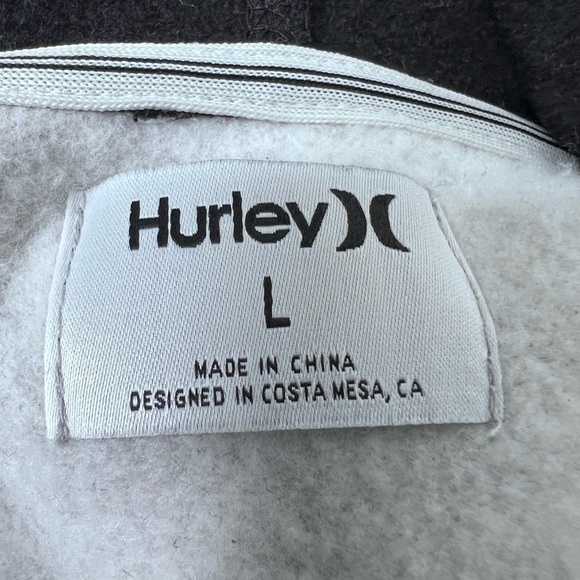 Hurley Grey Hooded Sweater Size Large - Picture 2 of 6